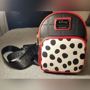 Disney Loungefly Cruella Mini Convertible Backpack. Limited Edition **
